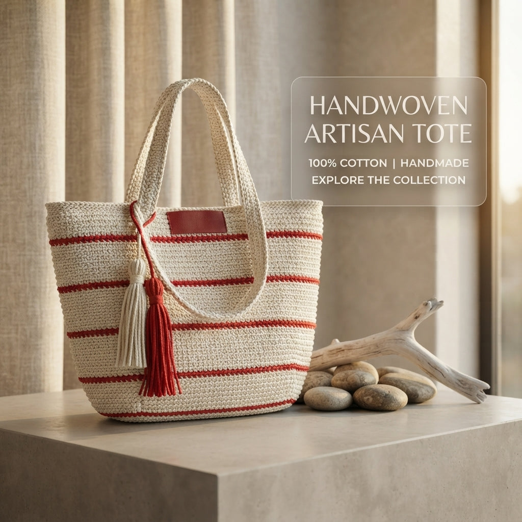 Striped Colorblock Tote | Crochet Pattern PDF