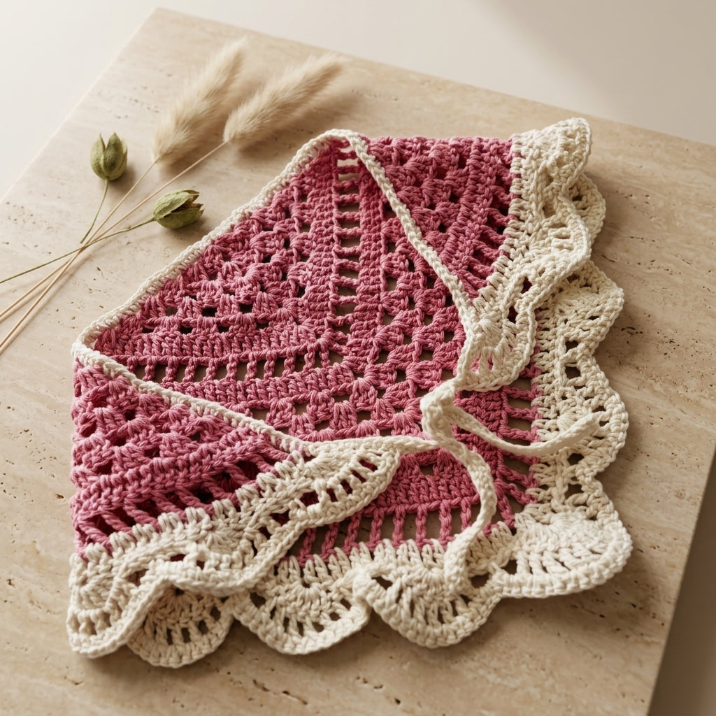 Beginner Boho Lace Kerchief | Crochet Pattern PDF