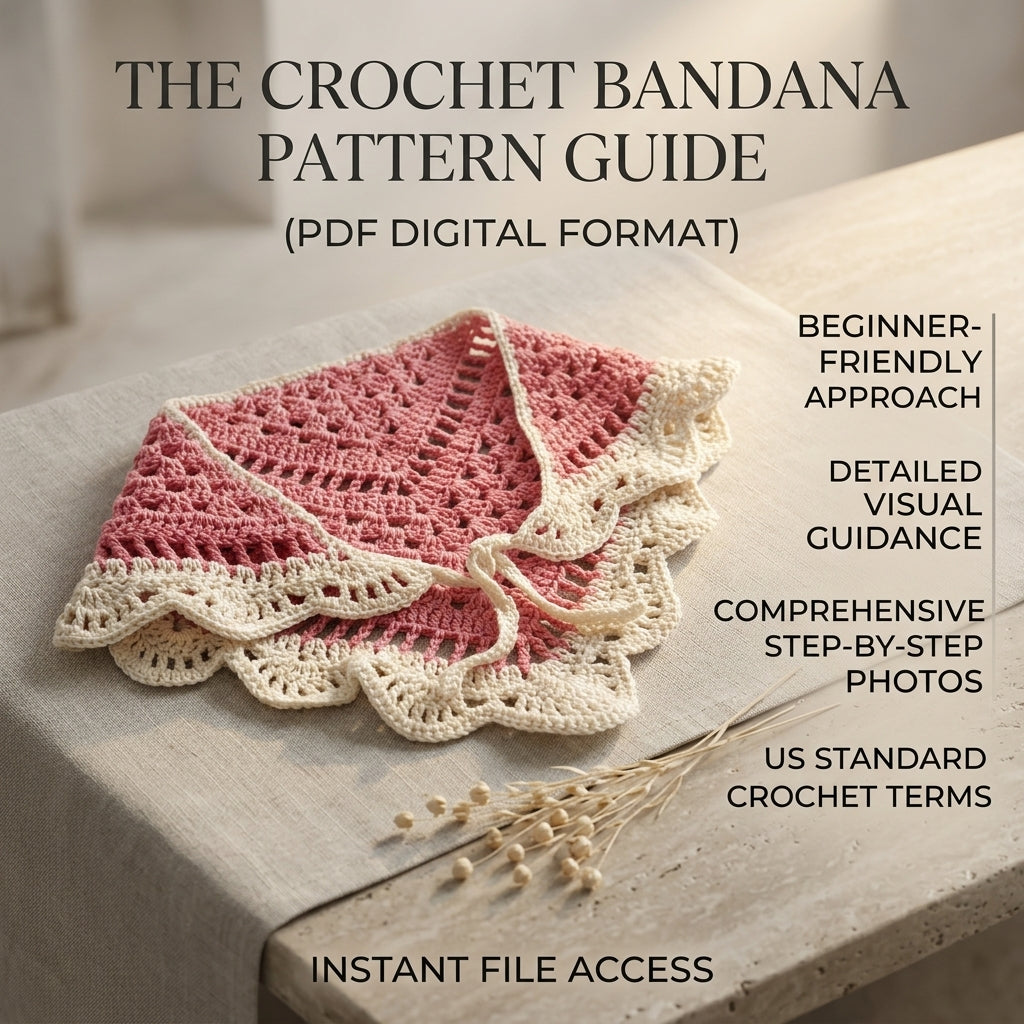 Beginner Boho Lace Kerchief | Crochet Pattern PDF