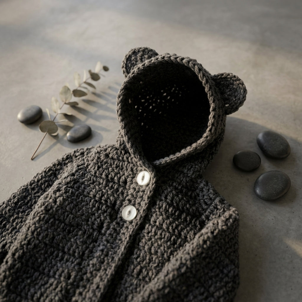 Bear Ears Baby Hoodie Bear Ears v7 | Crochet Pattern PDF