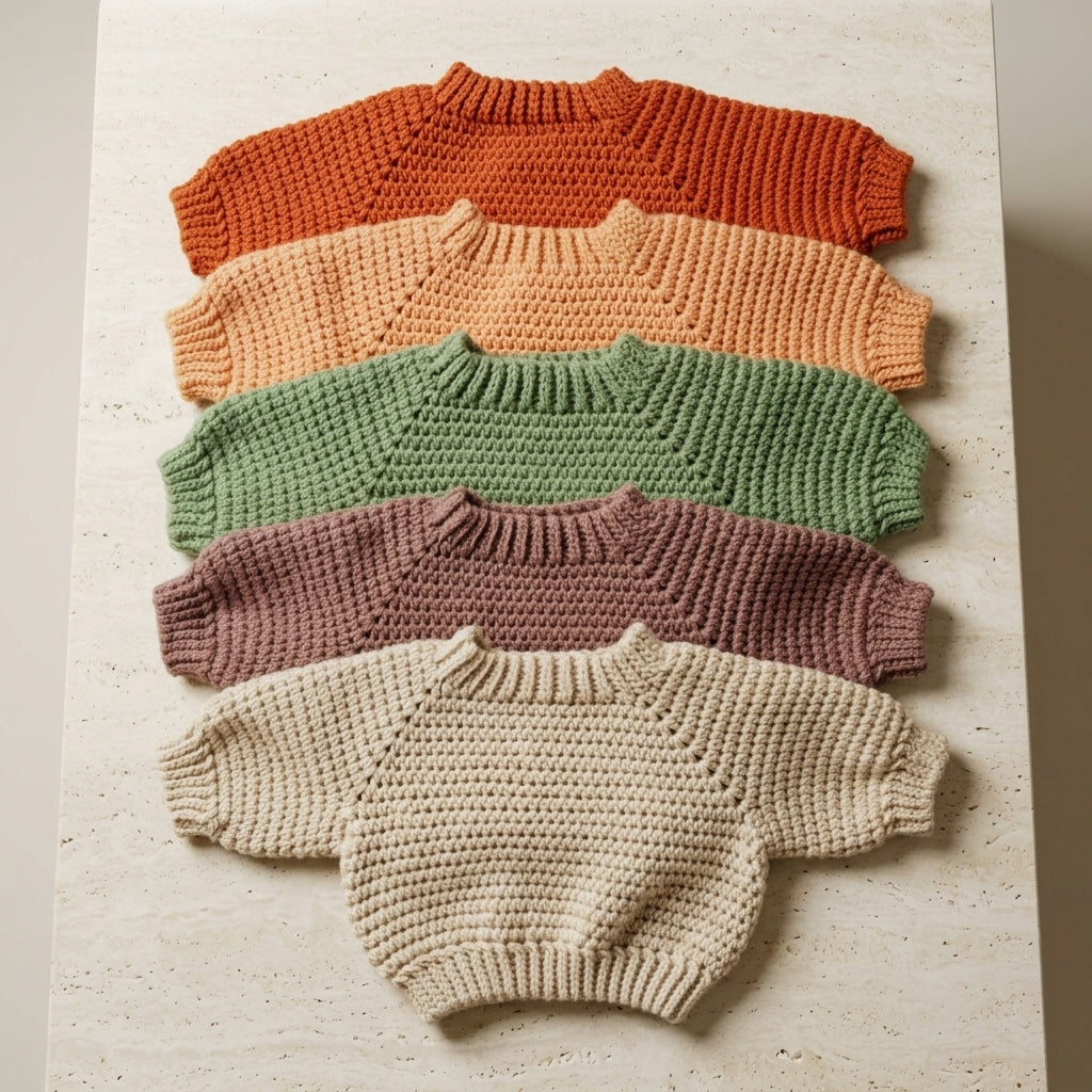Raglan Baby Sweater Oversized v3 | Crochet Pattern PDF