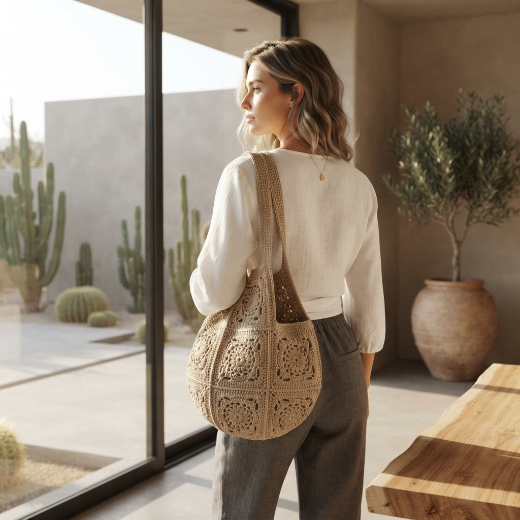 Shoulder Bag Market Bag Tote V8 | Crochet Pattern PDF
