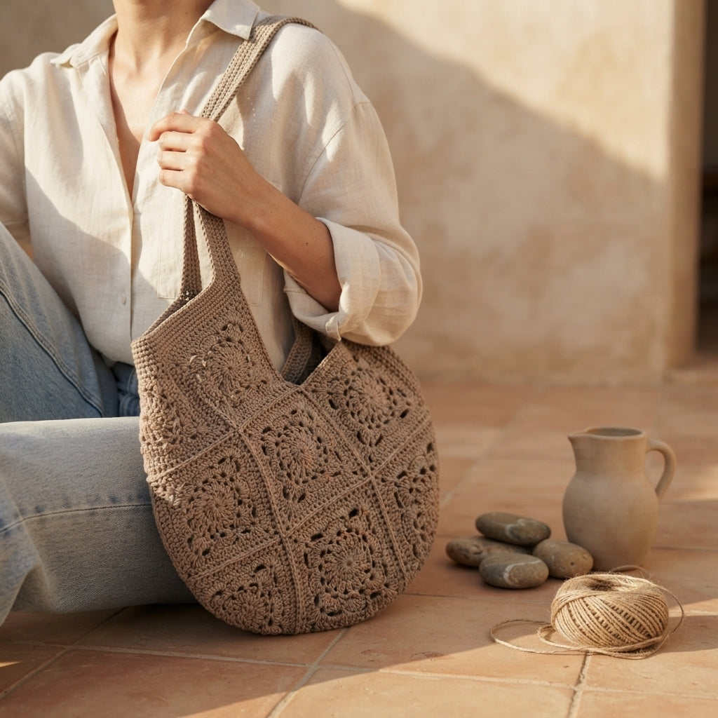 Shoulder Bag Market Bag Tote V8 | Crochet Pattern PDF