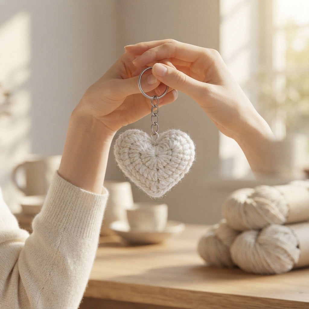 Cute Bag Charm Keyring | Amigurumi PDF Guide