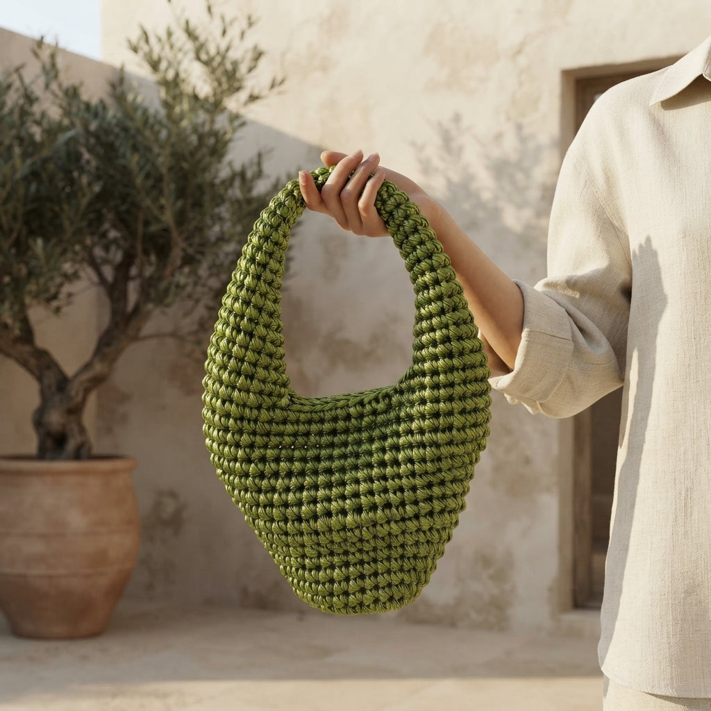 Olive Video Handbag | Crochet Pattern PDF