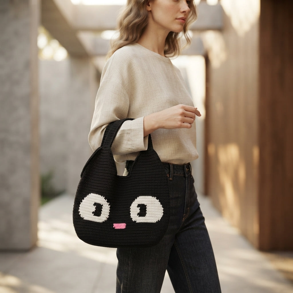Black Cat Tote V3 | Crochet Pattern PDF