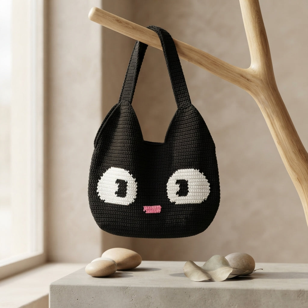 Black Cat Tote V3 | Crochet Pattern PDF
