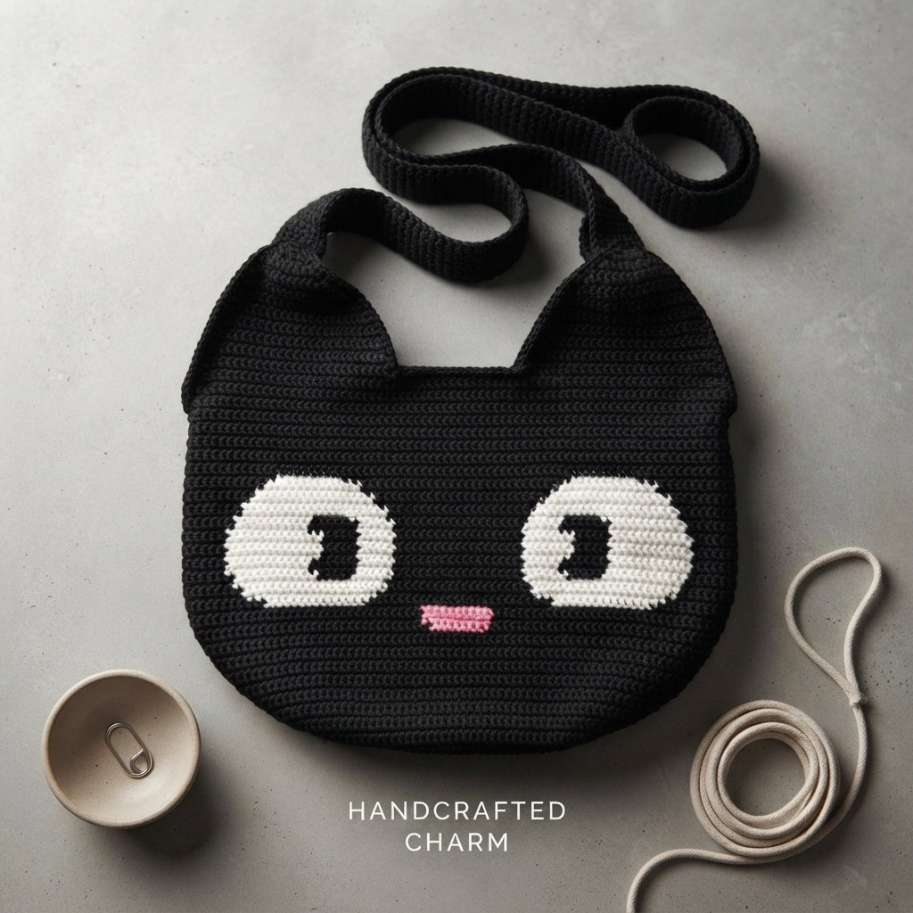 Black Cat Tote V3 | Crochet Pattern PDF