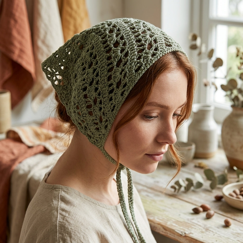 Lace Flower Bandana | Crochet Pattern PDF