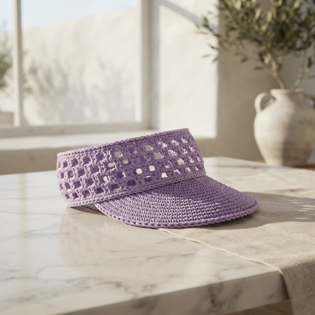 Modern Sun Visor | Crochet Hat Pattern PDF — Design 2