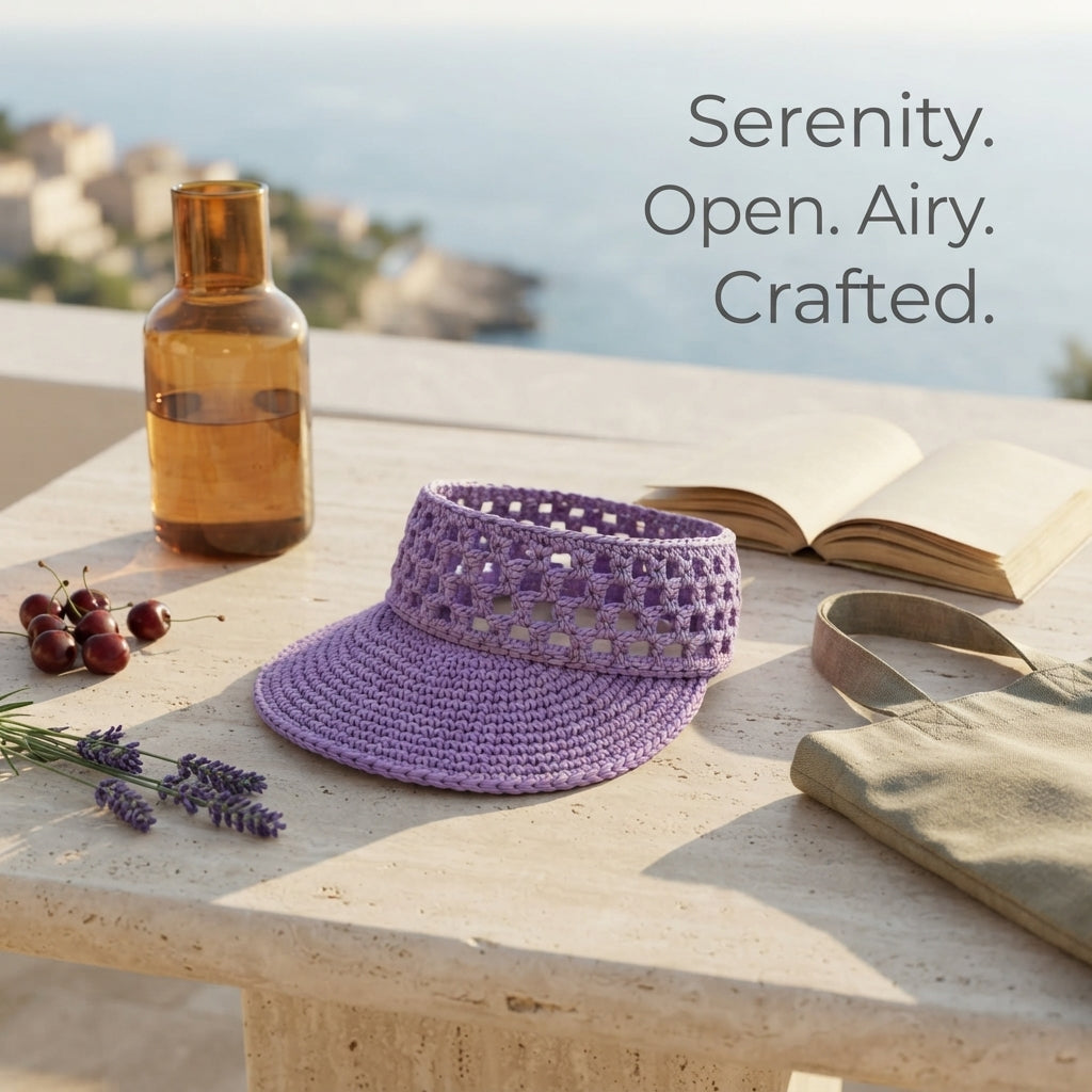 Modern Sun Visor | Crochet Hat Pattern PDF — Design 2
