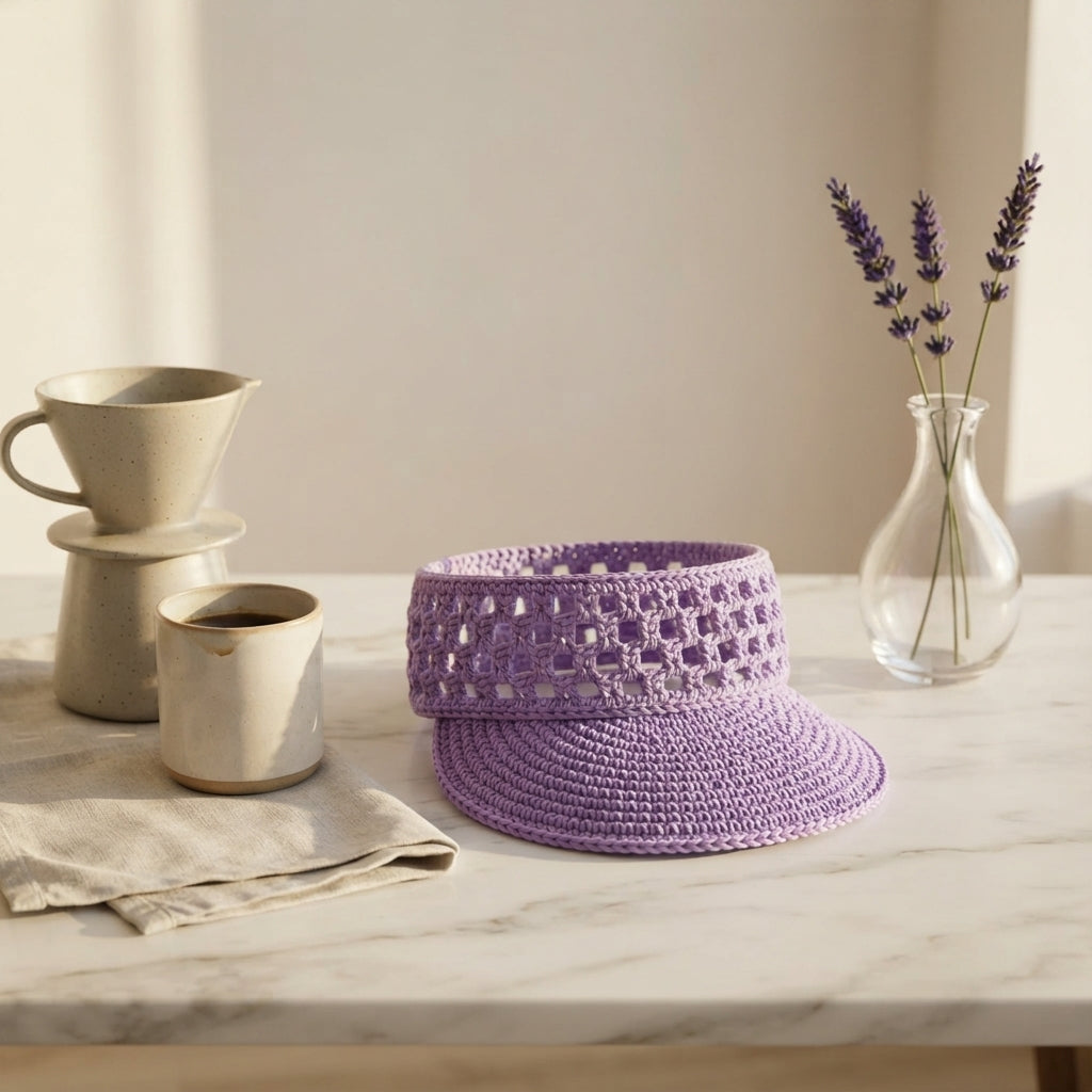 Modern Sun Visor | Crochet Hat Pattern PDF — Design 2