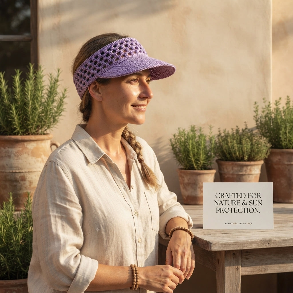 Modern Sun Visor | Crochet Hat Pattern PDF — Design 2