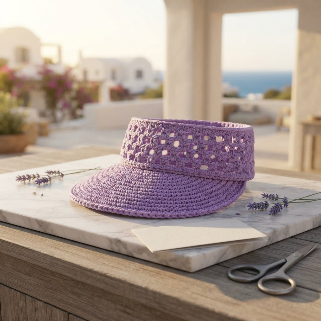 Modern Sun Visor | Crochet Hat Pattern PDF — Design 2