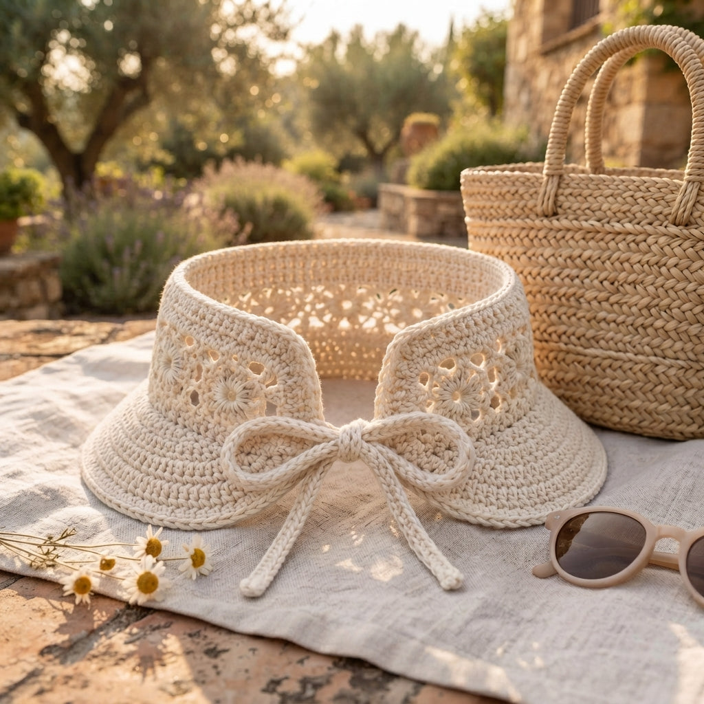 Trendy Sun Visor | Crochet Visor Pattern — Design 3