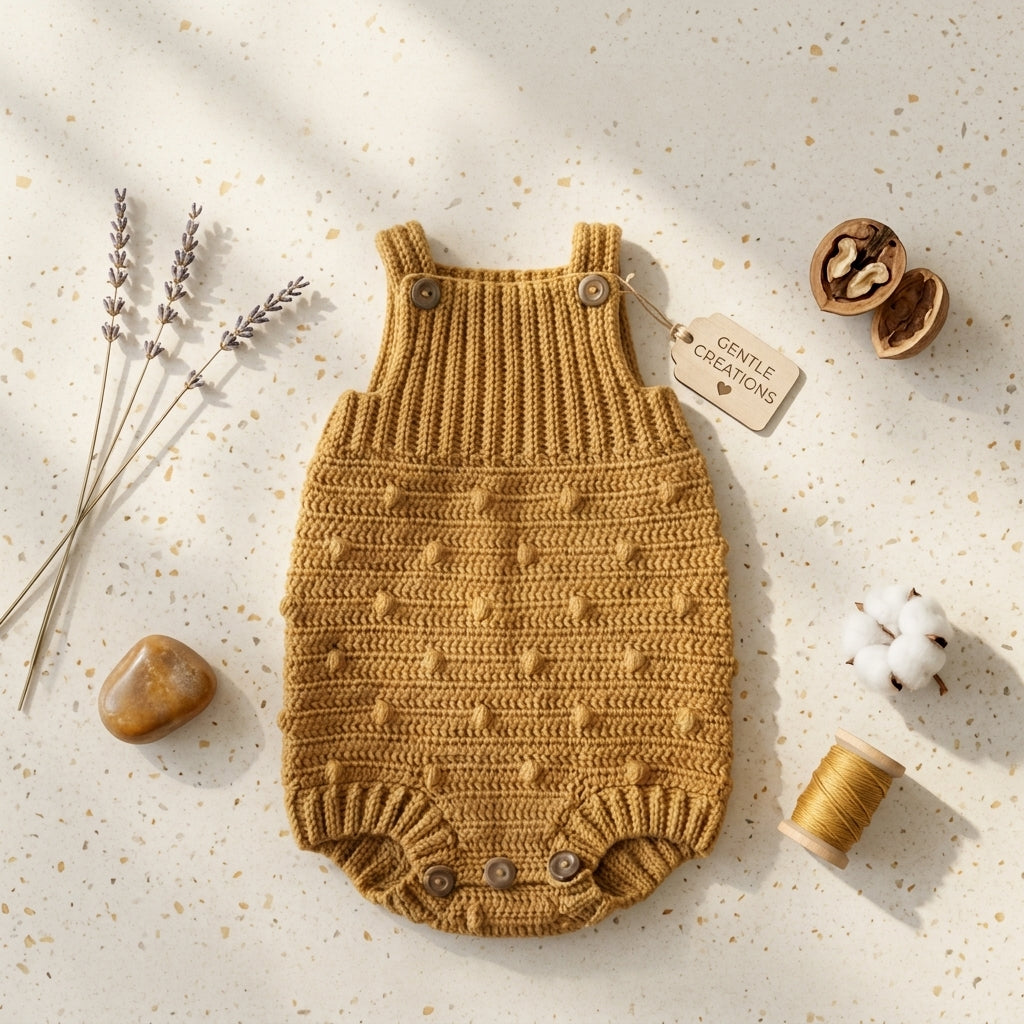 Romper Knit-Look Overalls Baby Crochet Pattern | Crochet Pattern PDF