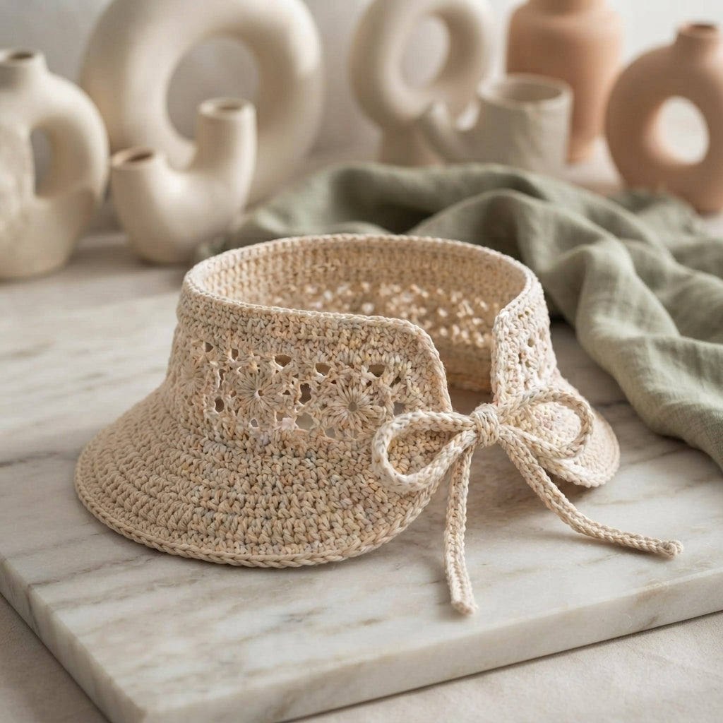 Trendy Sun Visor | Crochet Visor Pattern — Design 3