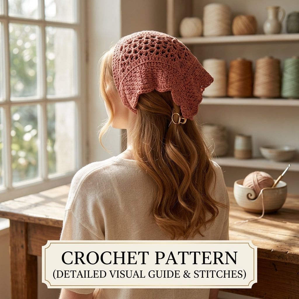 Cottagecore Briar Bandana | Crochet Pattern PDF