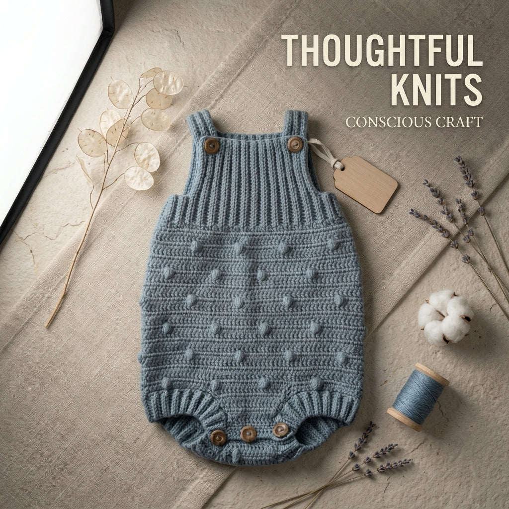 Romper Knit-Look Overalls Baby Crochet Pattern | Crochet Pattern PDF