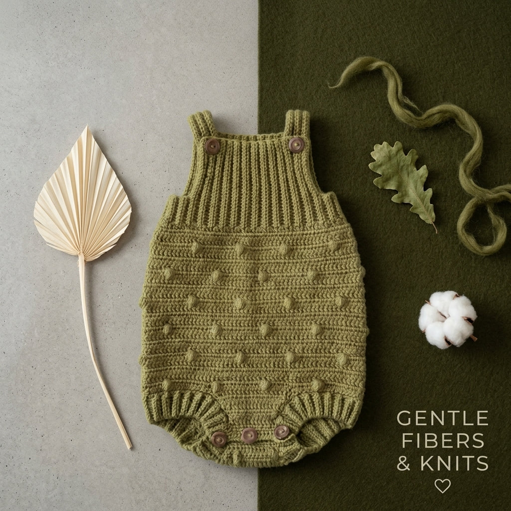 Romper Knit-Look Overalls Baby Crochet Pattern | Crochet Pattern PDF