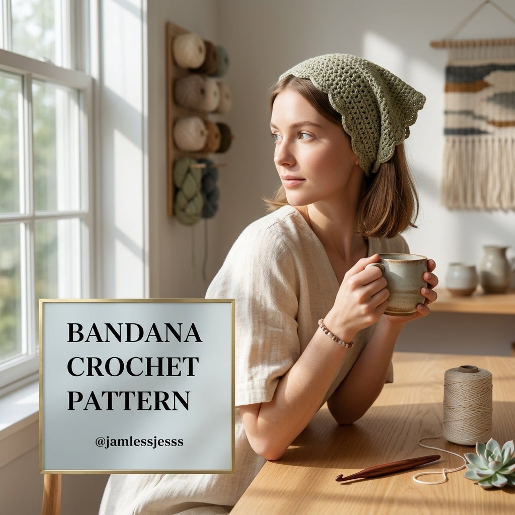 Cottagecore Briar Bandana | Crochet Pattern PDF