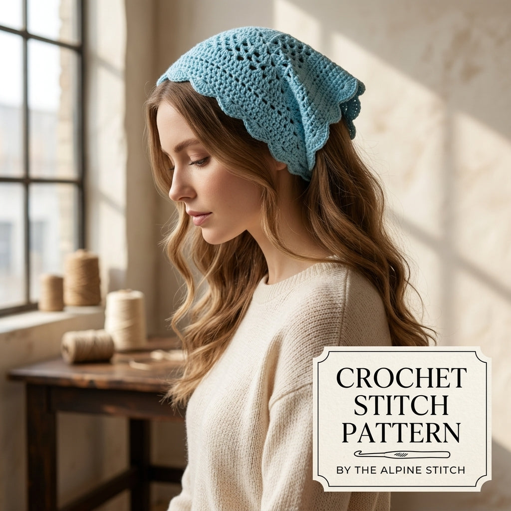 Cottagecore Briar Bandana | Crochet Pattern PDF