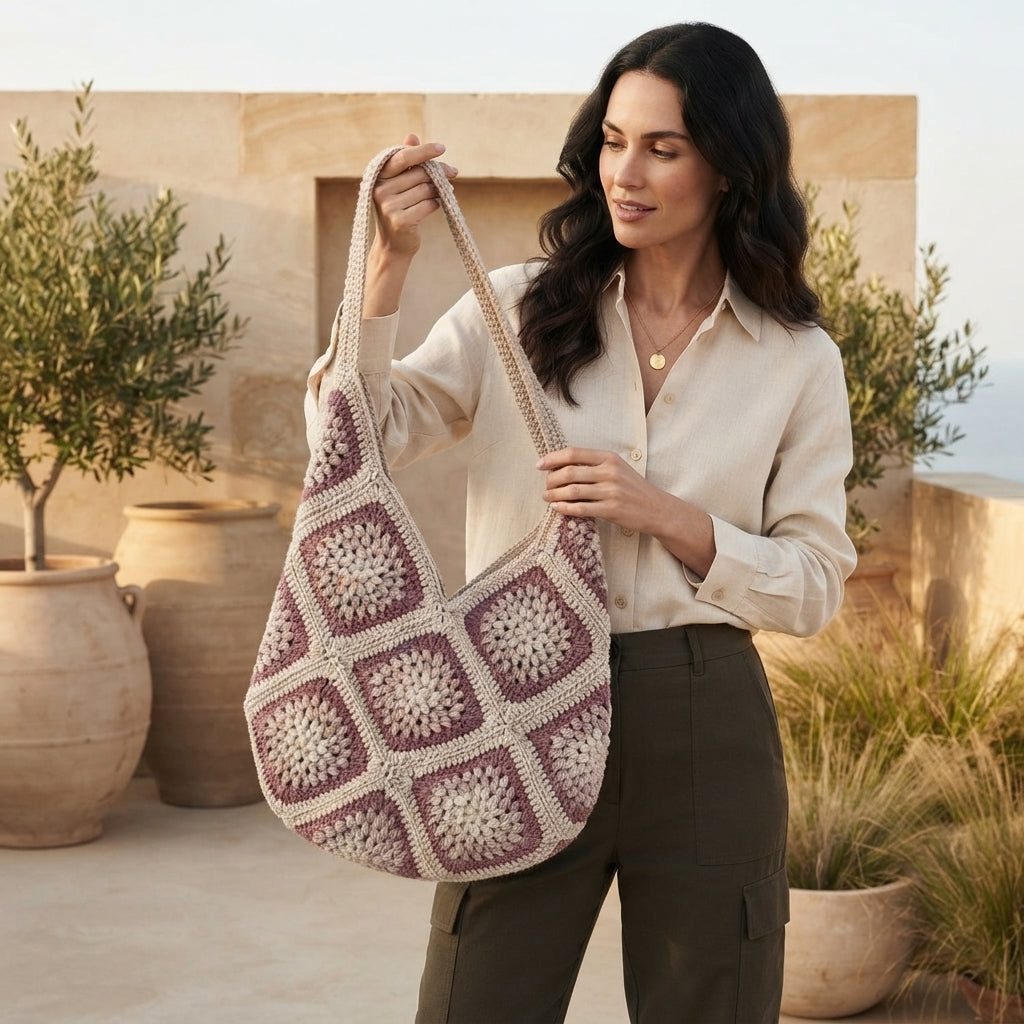 Market Bag Granny Square Bag | Crochet Pattern PDF