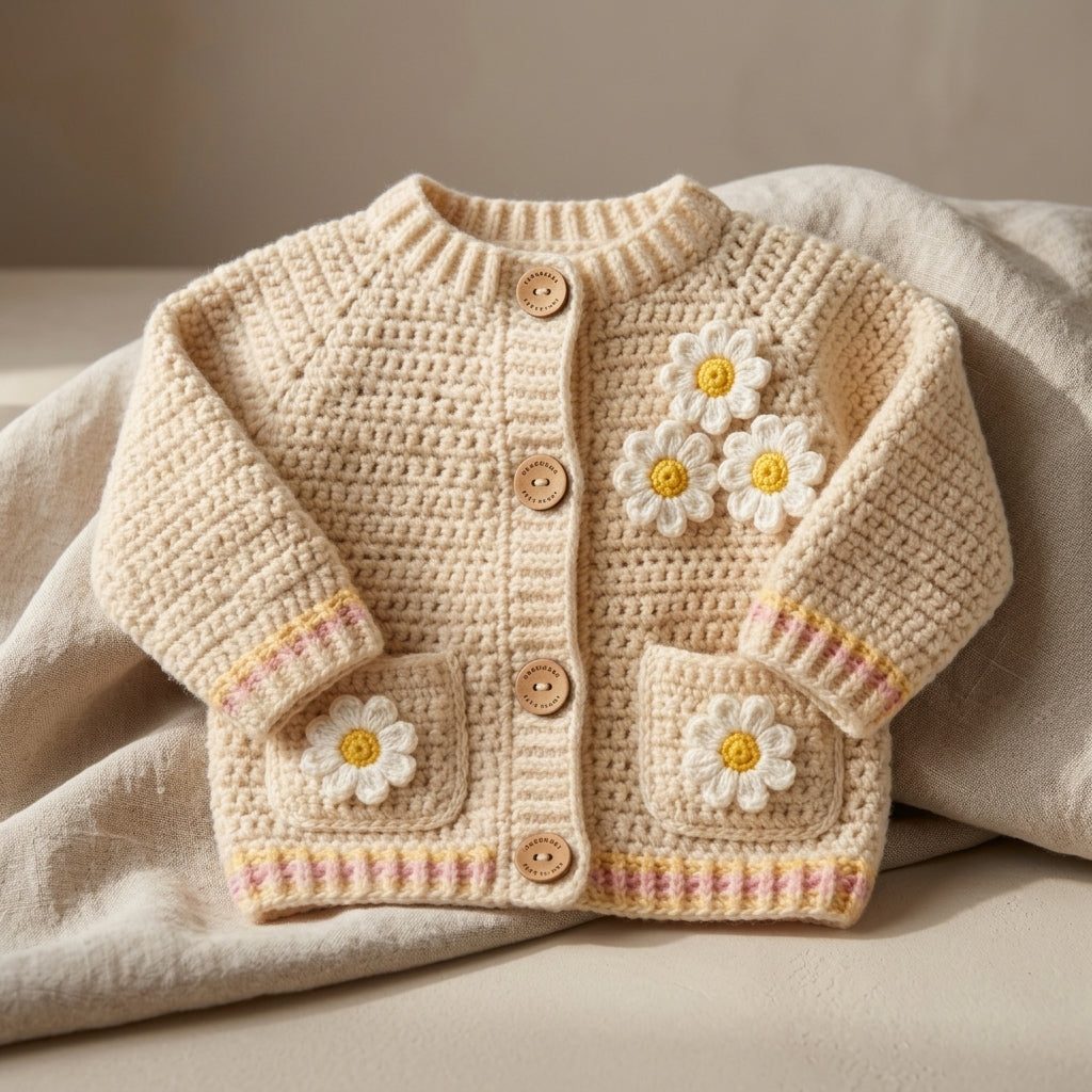 Handmade Cardigan Sweater Baby Cardigan | Crochet Pattern PDF