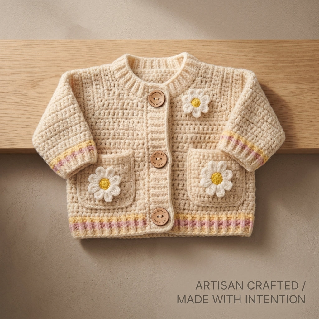 Handmade Cardigan Sweater Baby Cardigan | Crochet Pattern PDF