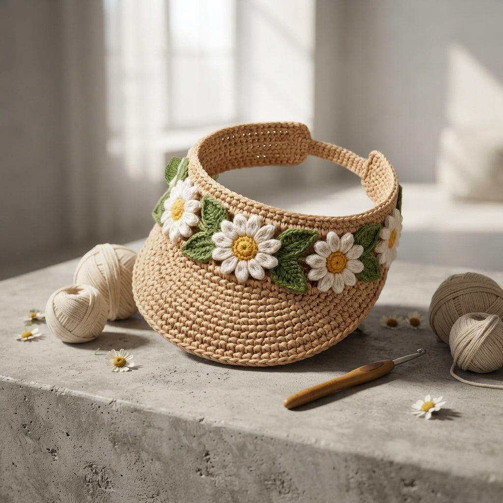 Graceful Sun Visor | Handmade Hat PDF — Design 3