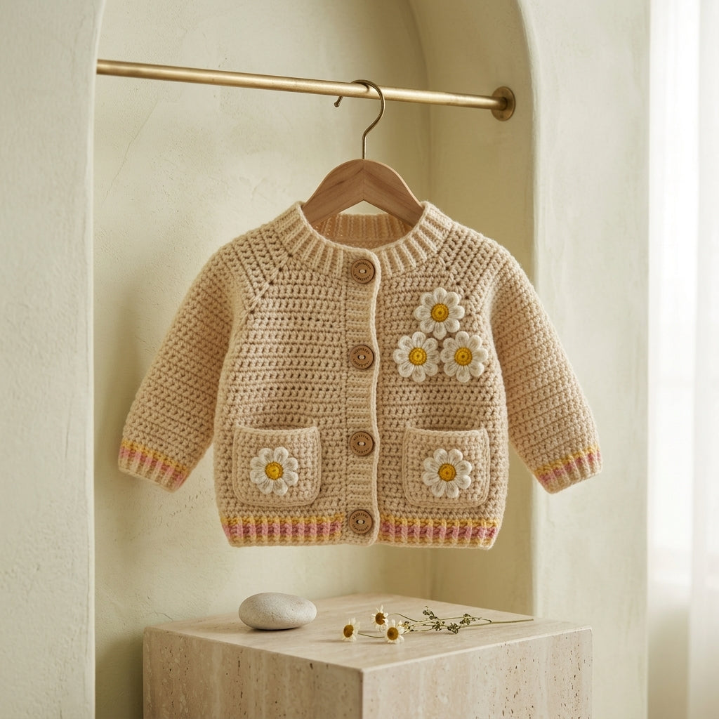 Handmade Cardigan Sweater Baby Cardigan | Crochet Pattern PDF