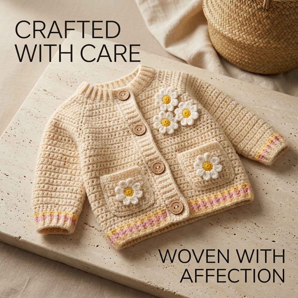 Handmade Cardigan Sweater Baby Cardigan | Crochet Pattern PDF