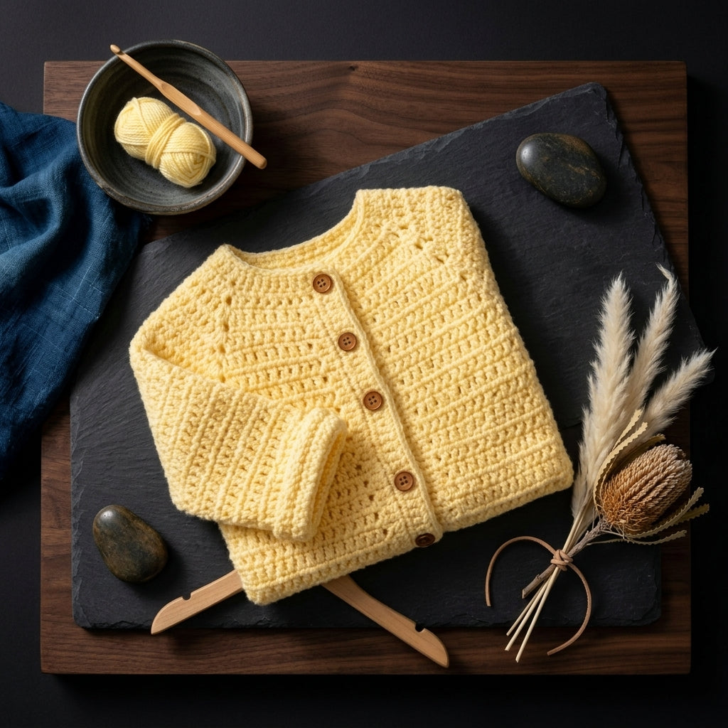 Cardigan Sweater Newborn Baby Cardigan | Crochet Pattern PDF