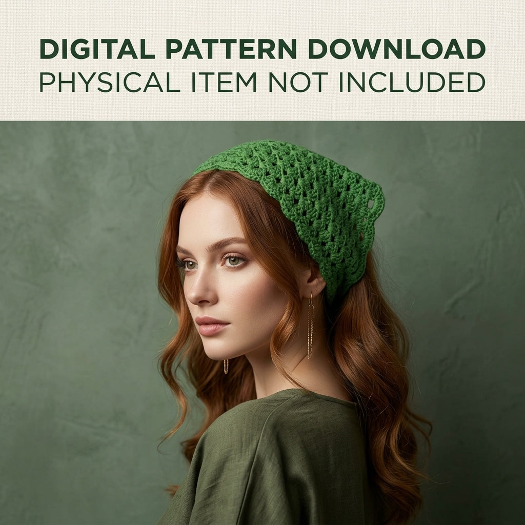 Multi-Language Hair Scarf | Beginner Crochet Pattern PDF