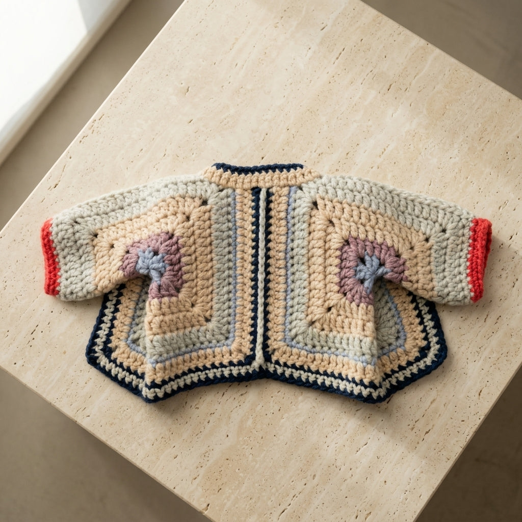 Granny Square Baby Pullover Granny Square v3 | Crochet Pattern PDF