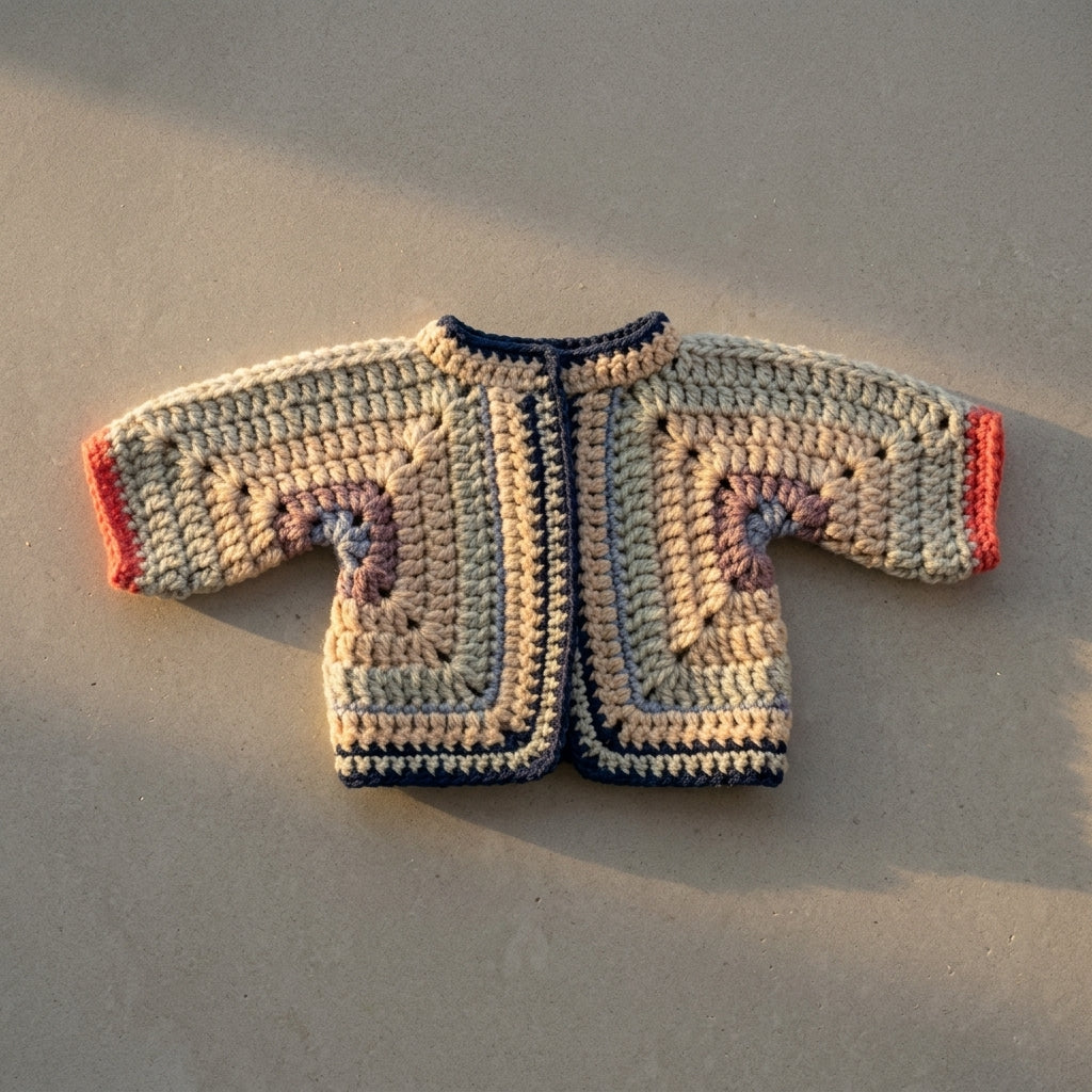 Granny Square Baby Pullover Granny Square v3 | Crochet Pattern PDF