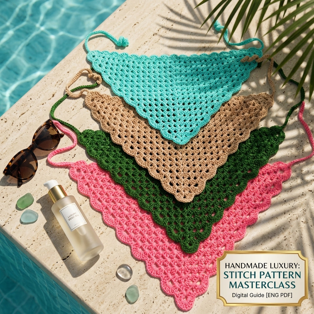 Multi-Language Hair Scarf | Beginner Crochet Pattern PDF