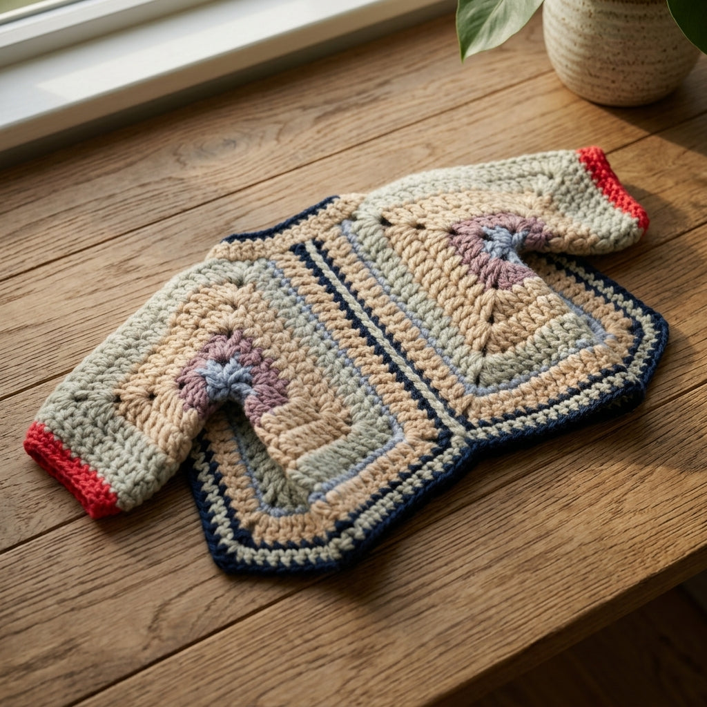 Granny Square Baby Pullover Granny Square v3 | Crochet Pattern PDF