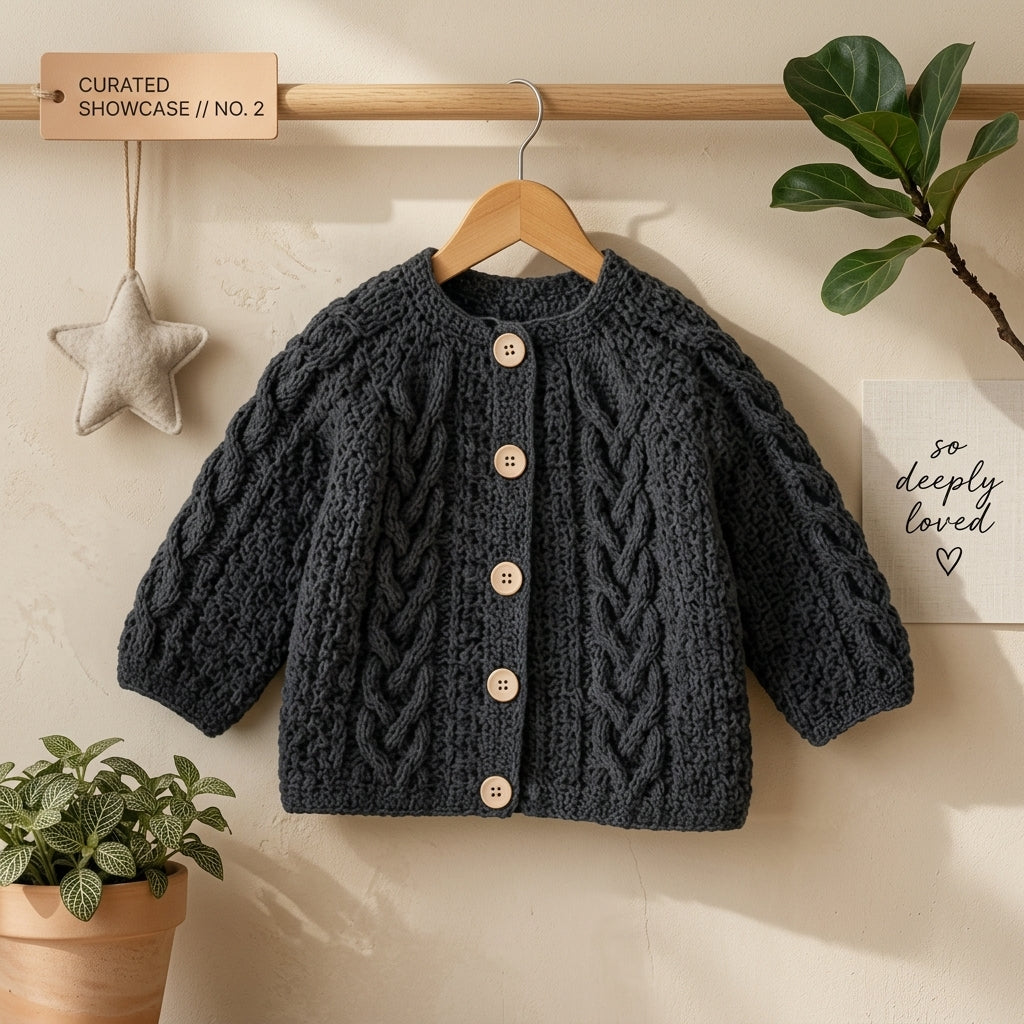 Cable Baby Cardigan Cable v3 | Crochet Pattern PDF