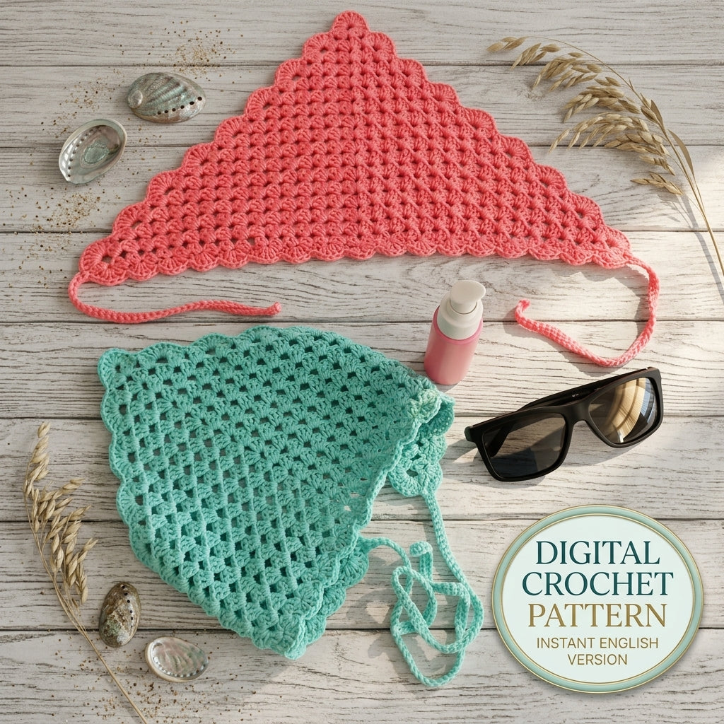 Multi-Language Hair Scarf | Beginner Crochet Pattern PDF