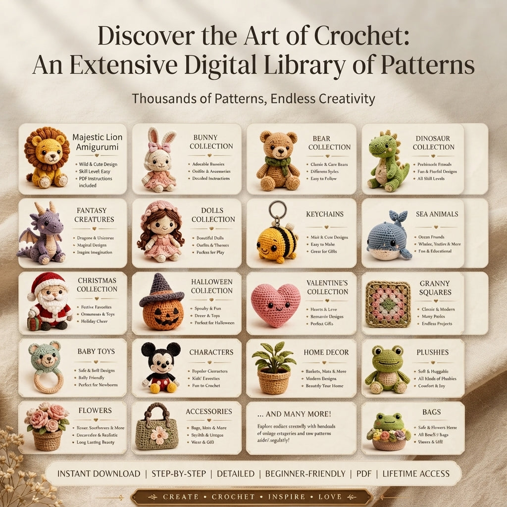 Giant Amigurumi Library V2 | 10000+ Pattern Collection