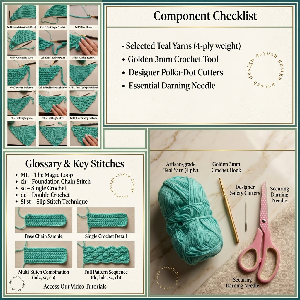 Multi-Language Hair Scarf | Beginner Crochet Pattern PDF