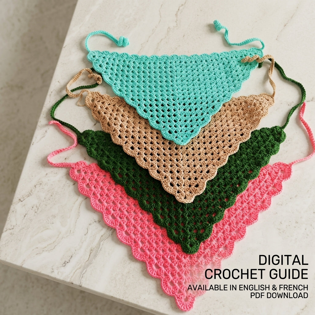 Multi-Language Hair Scarf | Beginner Crochet Pattern PDF