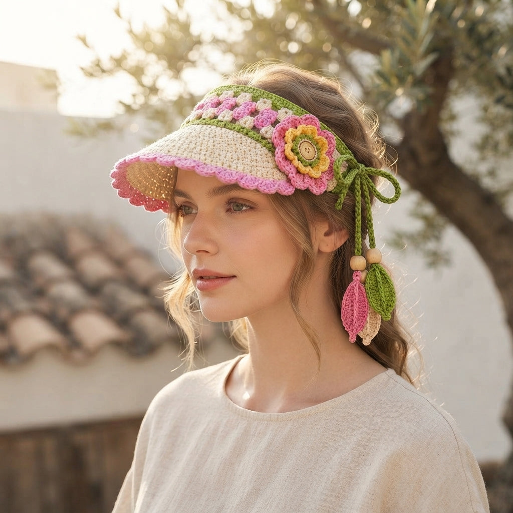 Charming Sun Visor Design | Crochet PDF Pattern — Design 4