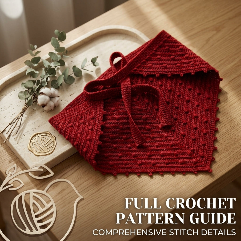 Picot Edge Headscarf | Crochet Pattern PDF