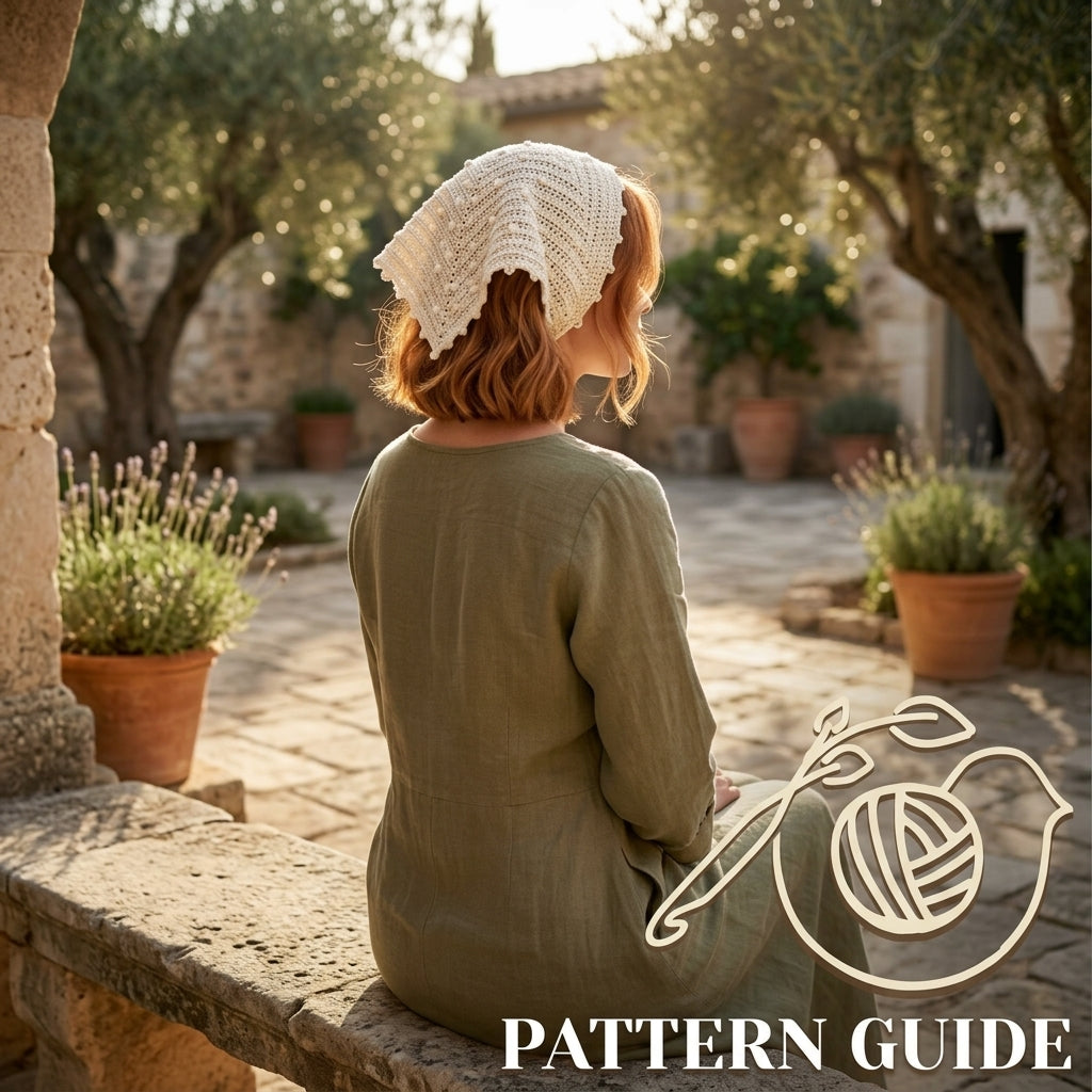 Picot Edge Headscarf | Crochet Pattern PDF