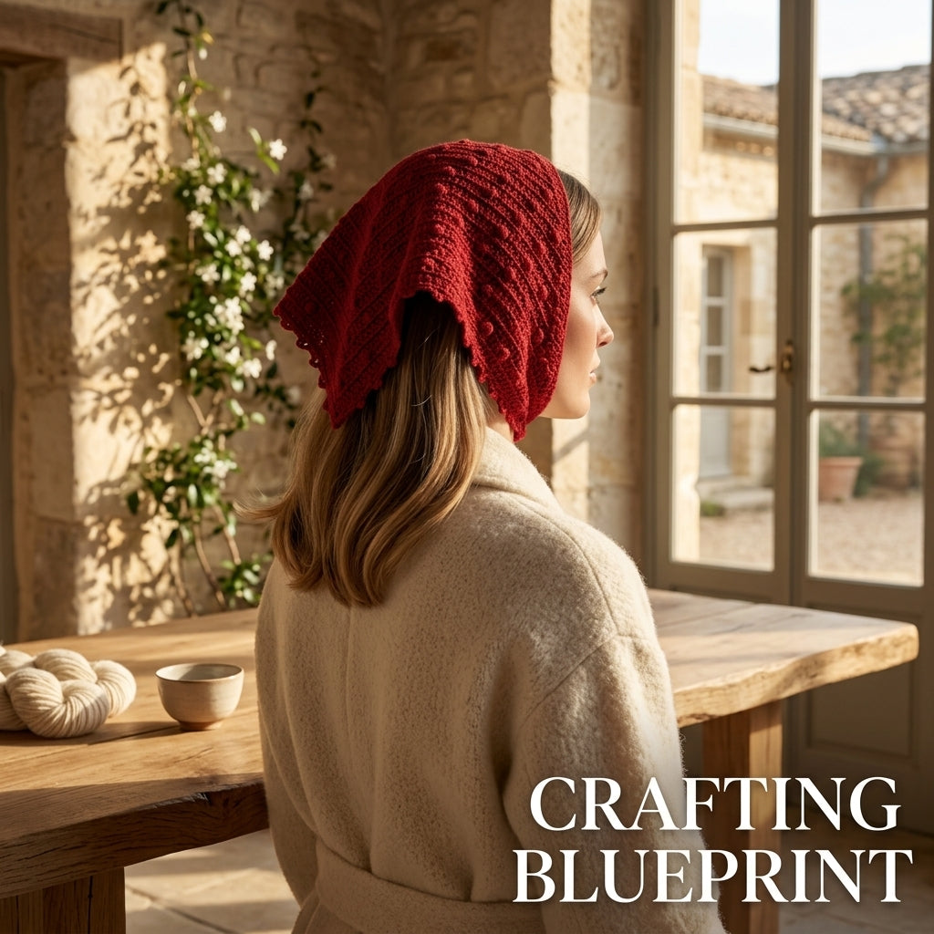 Picot Edge Headscarf | Crochet Pattern PDF