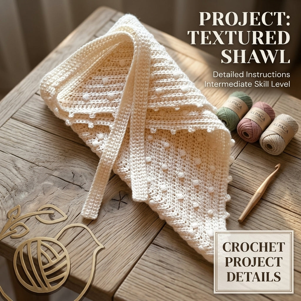 Picot Edge Headscarf | Crochet Pattern PDF