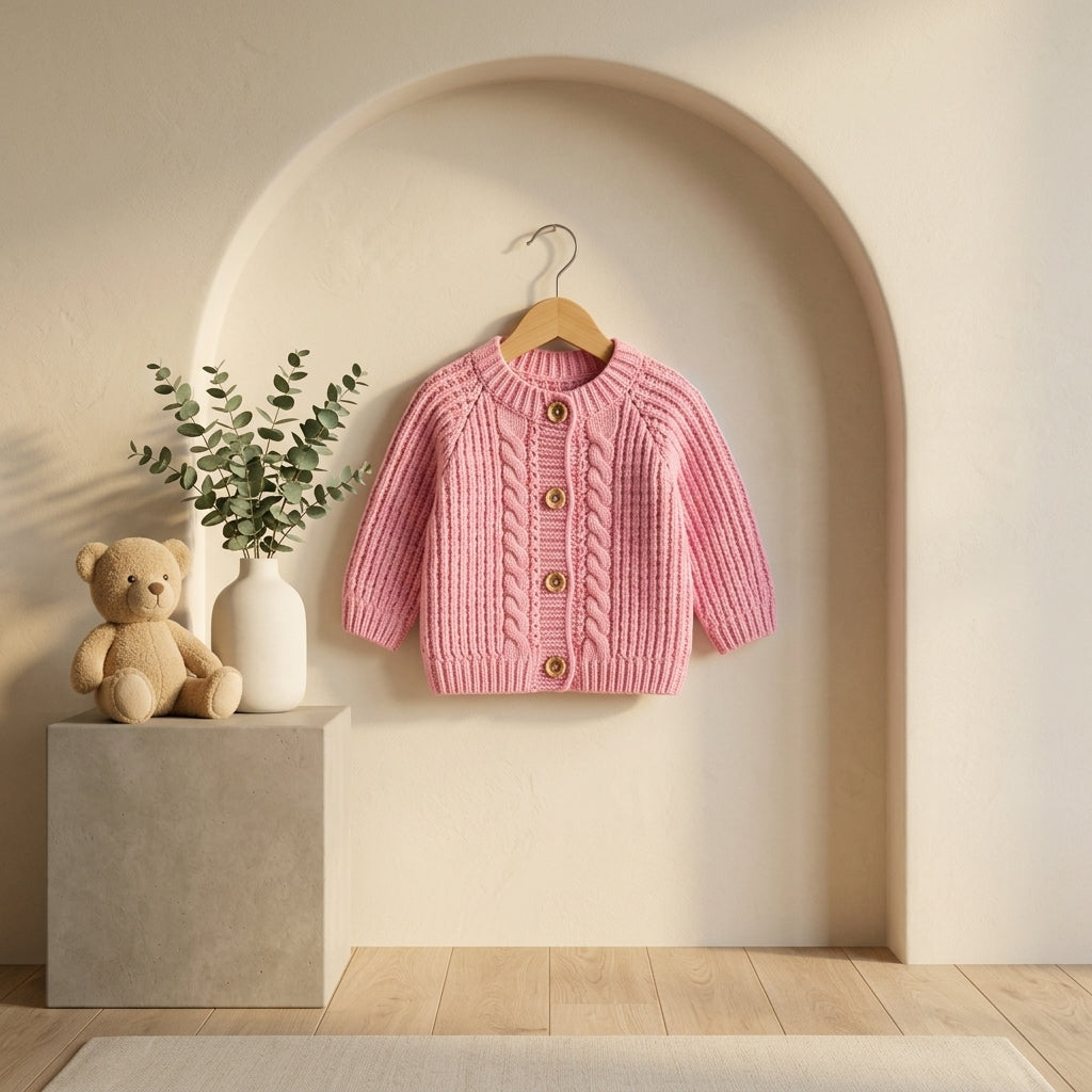 Cable Baby Cardigan Cable v2 | Crochet Pattern PDF