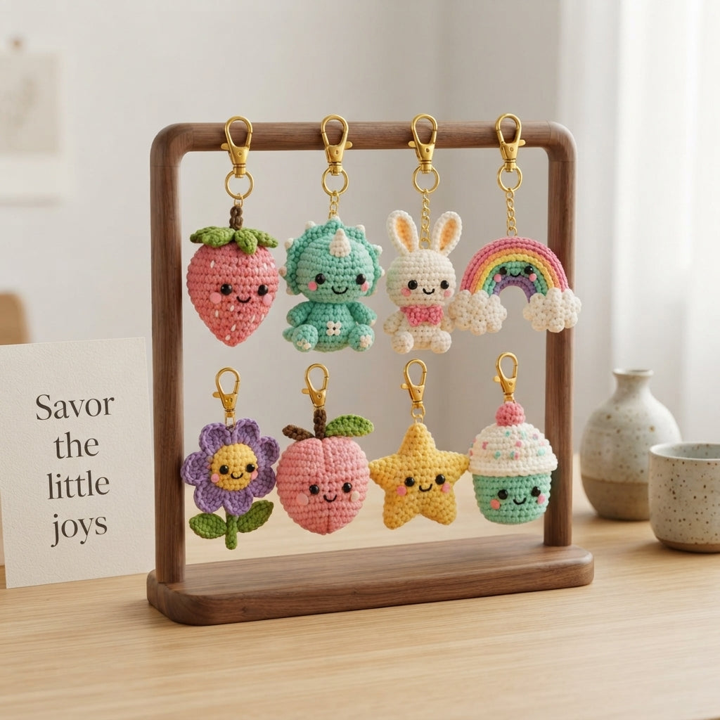 Mega 8 Crochet Keychain Patterns | PDF Bundle